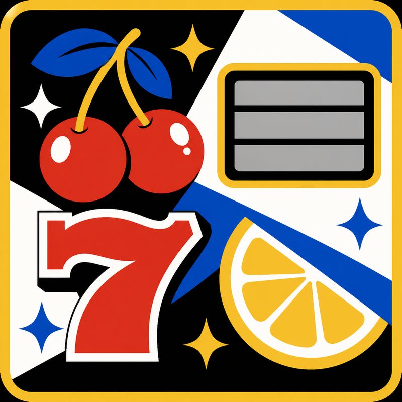Cherries, a BAR block and a seven in retro chrome colours.